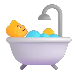 Pessoa a tomar banho Emoji Windows