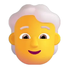 🧑‍🦳 Pessoa com cabelo branco Emoji nos Windows