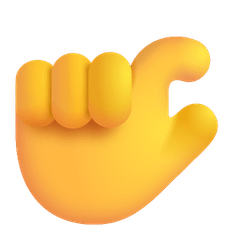 Mão a dar um beliscão Emoji Windows