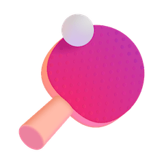 Raquete e bola de ténis de mesa Emoji Windows