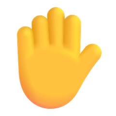 Mão levantada Emoji Windows