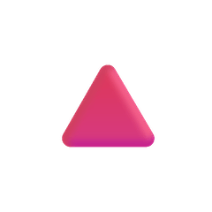 Triángulo rojo señalando hacia arriba Emoji Windows