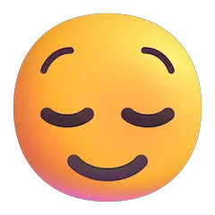 😌 Erleichtertes Gesicht Emoji auf Windows