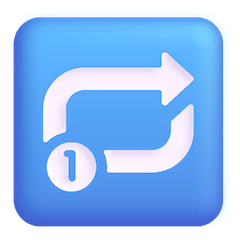 🔂 Símbolo de repeticion de una sola pista Emoji en Windows