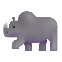 Rhinoceros Emoji on Windows