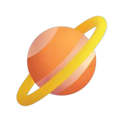 Ringed Planet Emoji on Windows