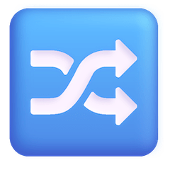 🔀 Symbol für „Titel im Zufallsmodus“ Emoji auf Windows
