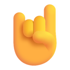 Sign of the Horns Emoji on Windows