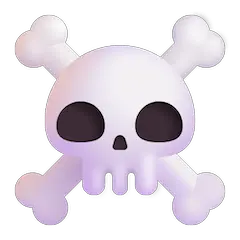 Totenkopf mit gekreuzten Knochen Emoji Windows
