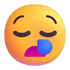 Faccina assonnata Emoji Windows