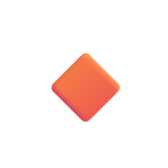 Losango cor de laranja pequeno Emoji Windows