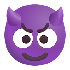 Smiling Face With Horns Emoji on Windows