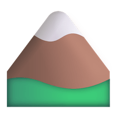 Заснеженная горная вершина Эмодзи в Windows