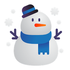 Bonhomme de neige avec flocons Émoji Windows