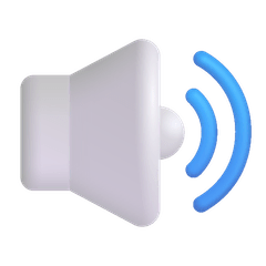 Lautsprecher mit großen Schallwellen Emoji Windows