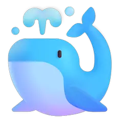 🐳 Wasser spuckender Wal Emoji auf Windows