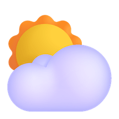 ⛅ Sonne hinter Wolke Emoji auf Windows
