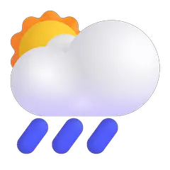 🌦️ Sun Behind Rain Cloud Emoji on Windows