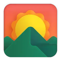 Amanecer sobre las montañas Emoji Windows