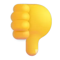 Опущенный большой палец Эмодзи в Windows