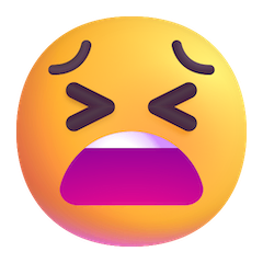 😫 Cara de desolacion Emoji en Windows