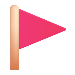 Dreieckige Fahne an Fahnenmast Emoji Windows