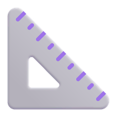Triangular Ruler Emoji on Windows