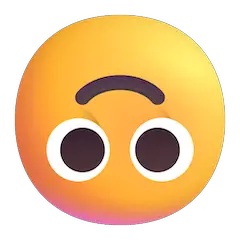 Umgedrehtes Gesicht Emoji Windows
