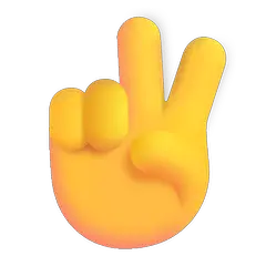 ✌️ Mano haciendo el símbolo de la paz Emoji en Windows