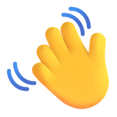 Mão a acenar Emoji Windows