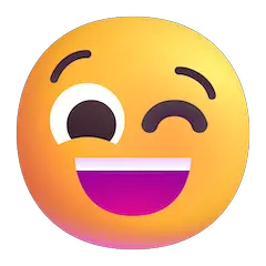 Zwinkerndes Gesicht Emoji Windows
