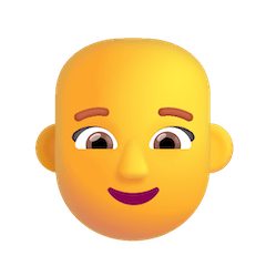 👩‍🦲 Mujer sin pelo Emoji en Windows