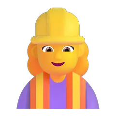 👷‍♀️ Trabalhadora da construção civil Emoji nos Windows