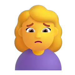 Frau mit gerunzelter Stirn Emoji Windows