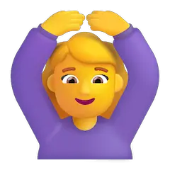 🙆‍♀️ Mujer haciendo el gesto de “de acuerdo” Emoji en Windows