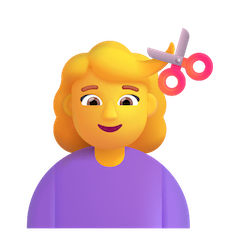 Frau beim Friseur Emoji Windows