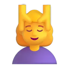 Frau, die eine Kopfmassage genießt Emoji Windows