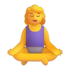 Mujer en posición de loto Emoji Windows