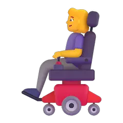 電動車椅子の女性 on Microsoft