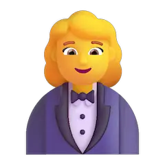 Woman In Tuxedo Emoji on Windows