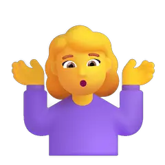 Mujer encogiéndose de hombros Emoji Windows