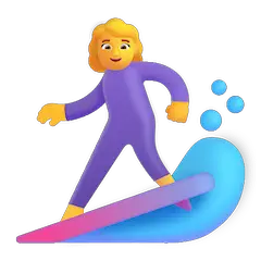 Surfista donna Emoji Windows