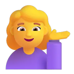 Frau am Informationsschalter Emoji Windows