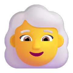 Frau mit weißem Haar Emoji Windows