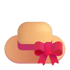 👒 Hut mit Schleife Emoji auf Windows