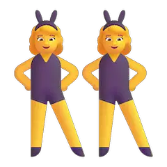 Mulheres com orelhas de coelho, a dançar Emoji Windows