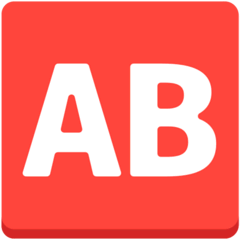 AB Button (Blood Type) Emoji in Mozilla Browser