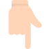 Dorso da mão com dedo indicador a apontar para baixo Emoji Mozilla