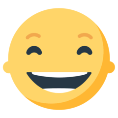 Beaming Face With Smiling Eyes Emoji in Mozilla Browser