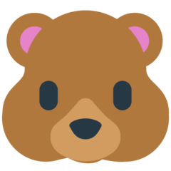 Голова медведя Эмодзи в браузере Mozilla